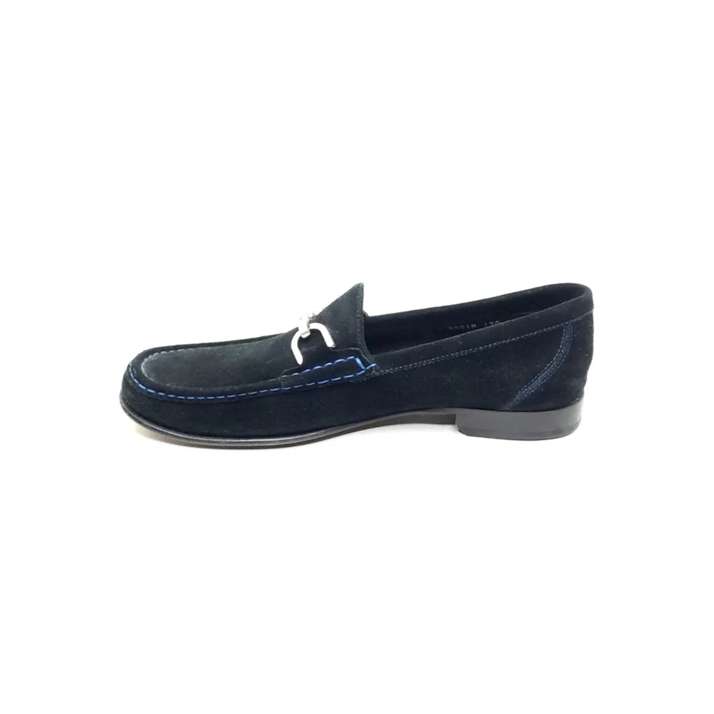 Donald J Pliner Nadim Mens Horsebit Loafers Black Suede Leather Size 10